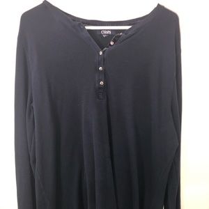Chaps Womens Henley knit shirt size XL